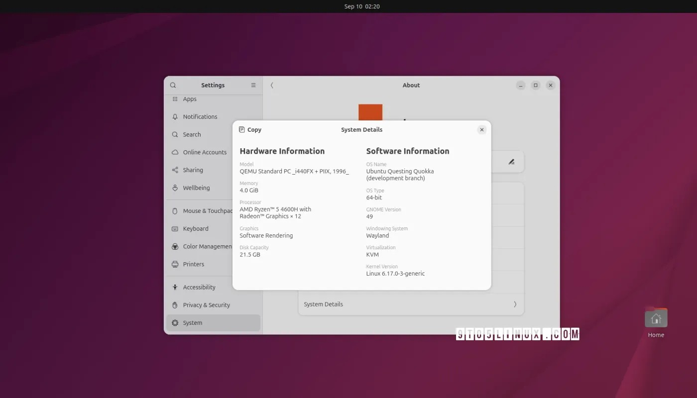 Ubuntu 25.10 现已搭载 Linux 内核 6.17,提前于 Beta 版本发布
