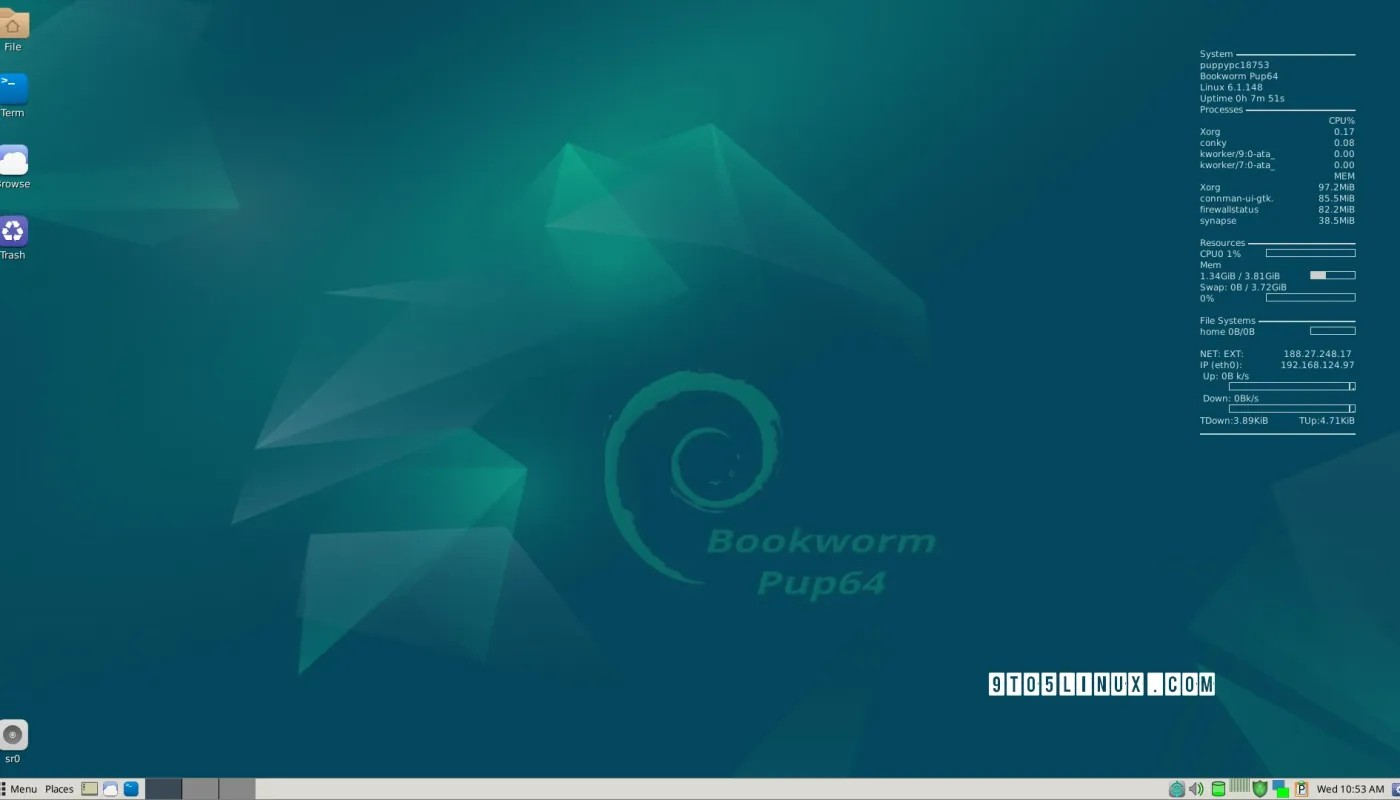 Puppy Linux BookwormPup64 10.0.12 发布，基于 Debian 12.12 “Bookworm”