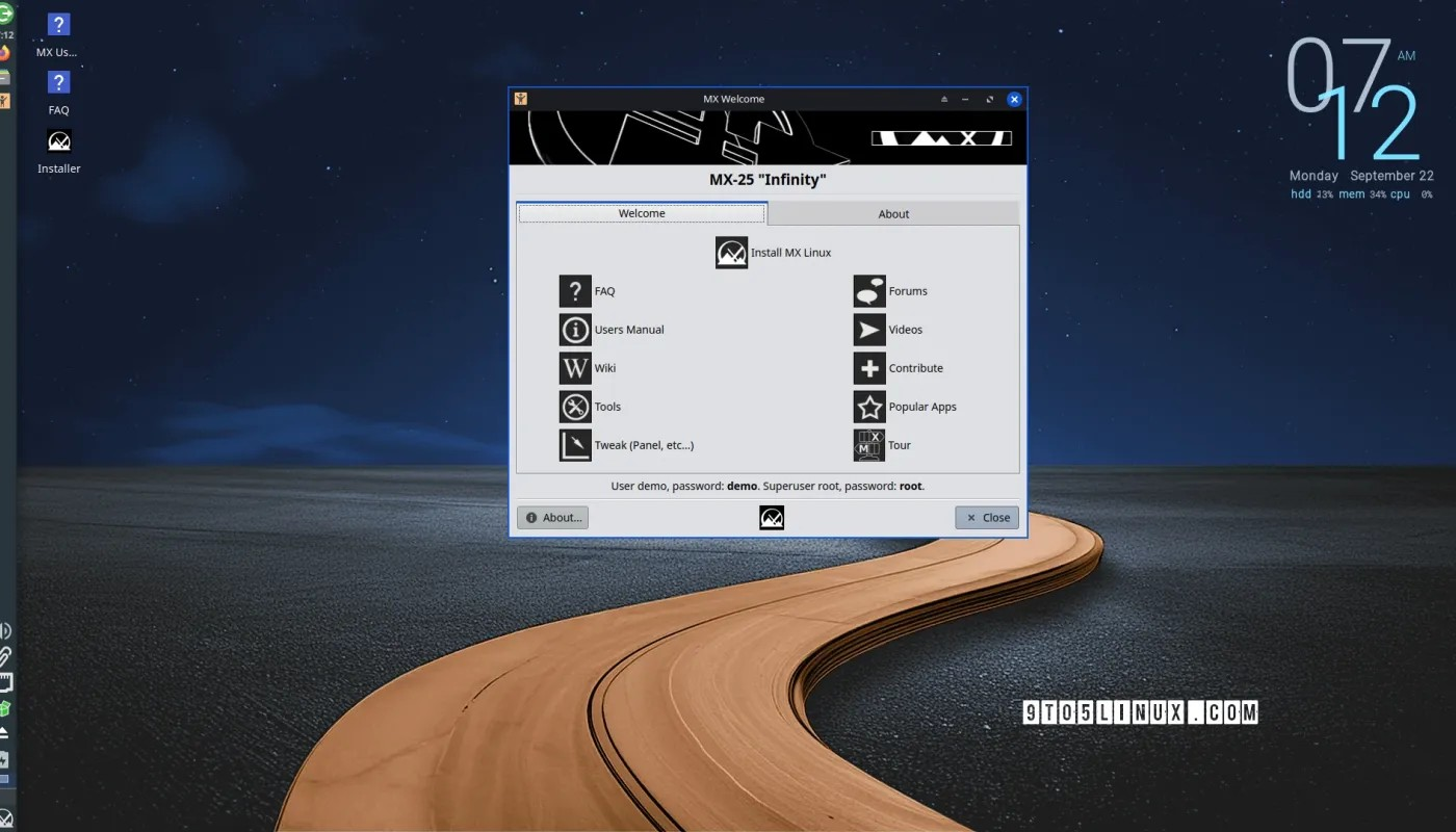 MX Linux 25 “Infinity” 基于 Debian 13 “Trixie” 正式进入公测阶段