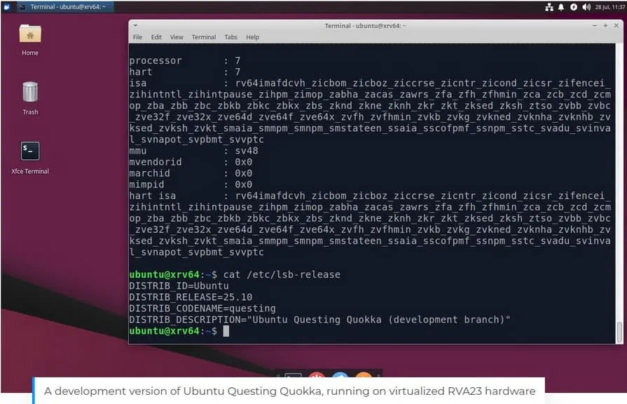 Ubuntu 25.10 唯一支持的 RISC-V 平台：QEMU 虚拟化