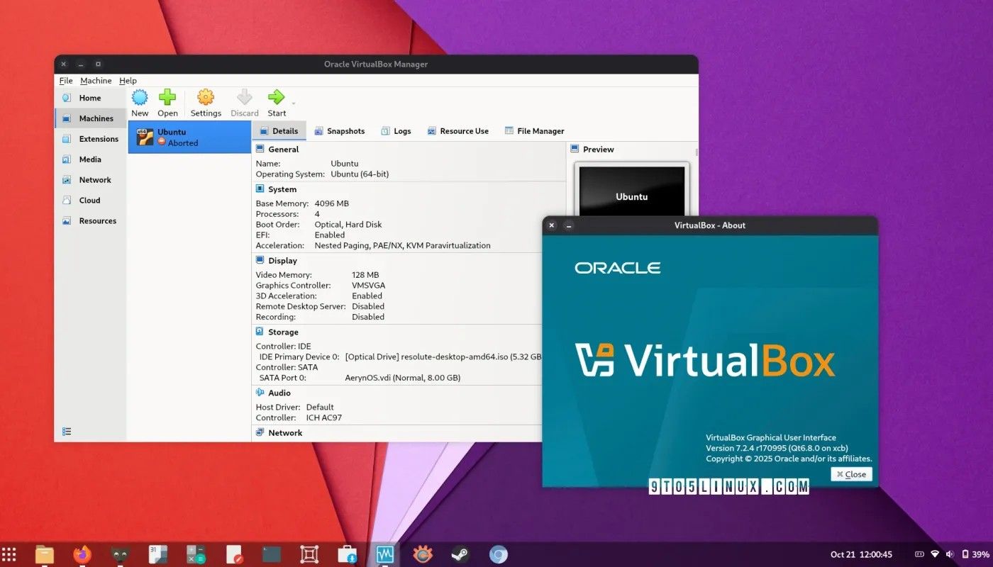 VirtualBox 7.2.4 发布,初始支持 Linux 内核 6.18