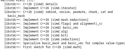 GCC 发布 C++26 SIMD 支持补丁