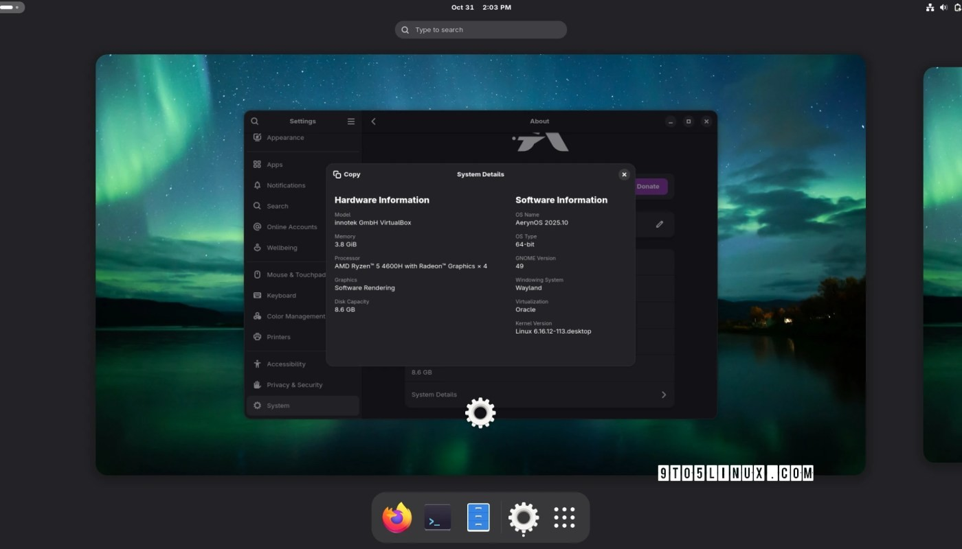 AerynOS 2025.10 发布，搭载 GNOME 49.1、KDE Plasma 6.5 和 GNU libstdc++