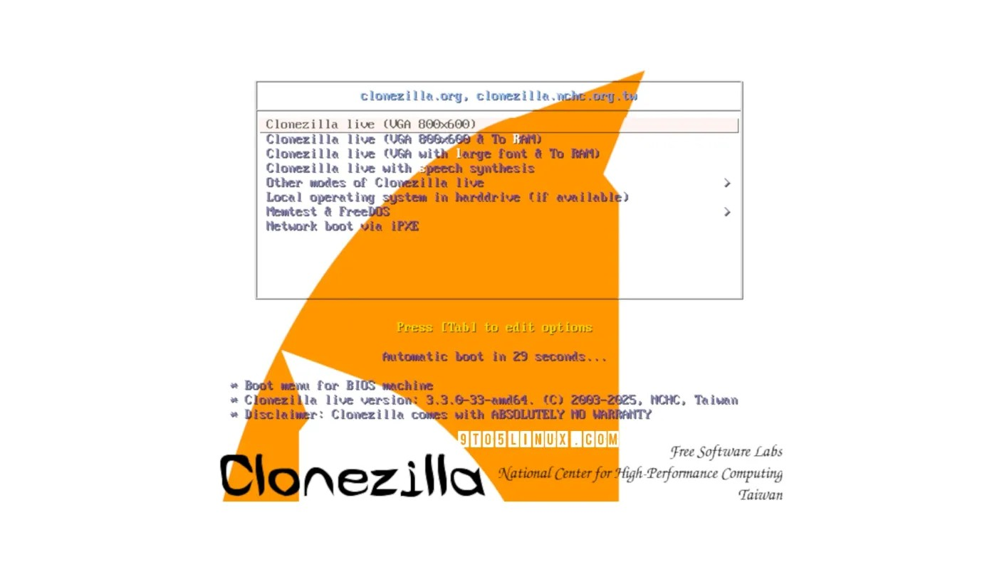 Clonezilla Live 3.3.0-33 增加了对克隆 MTD 块和 eMMC 启动设备的支持