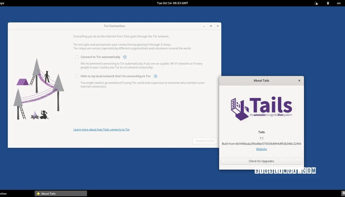 Tails 7.1 匿名 Linux 操作系统发布,搭载 Tor 浏览器 14.5.8 和 Tor 0.4.8.19