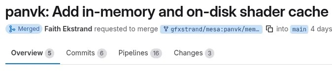 PanVK Mali Vulkan 驱动程序新增内存缓存和磁盘着色器缓存支持