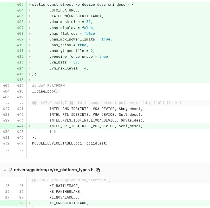 英特尔 Crescent Island "CRI"支持正在提交给 Linux 6.19