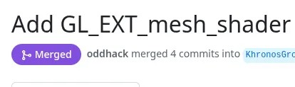 OpenGL Mesh Shader Extension 合并