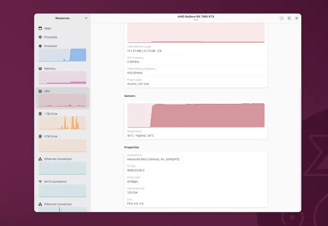 Resources 1.9 带来对 Intel Xe GPU 的支持以及其他 GNOME 系统资源监控功能