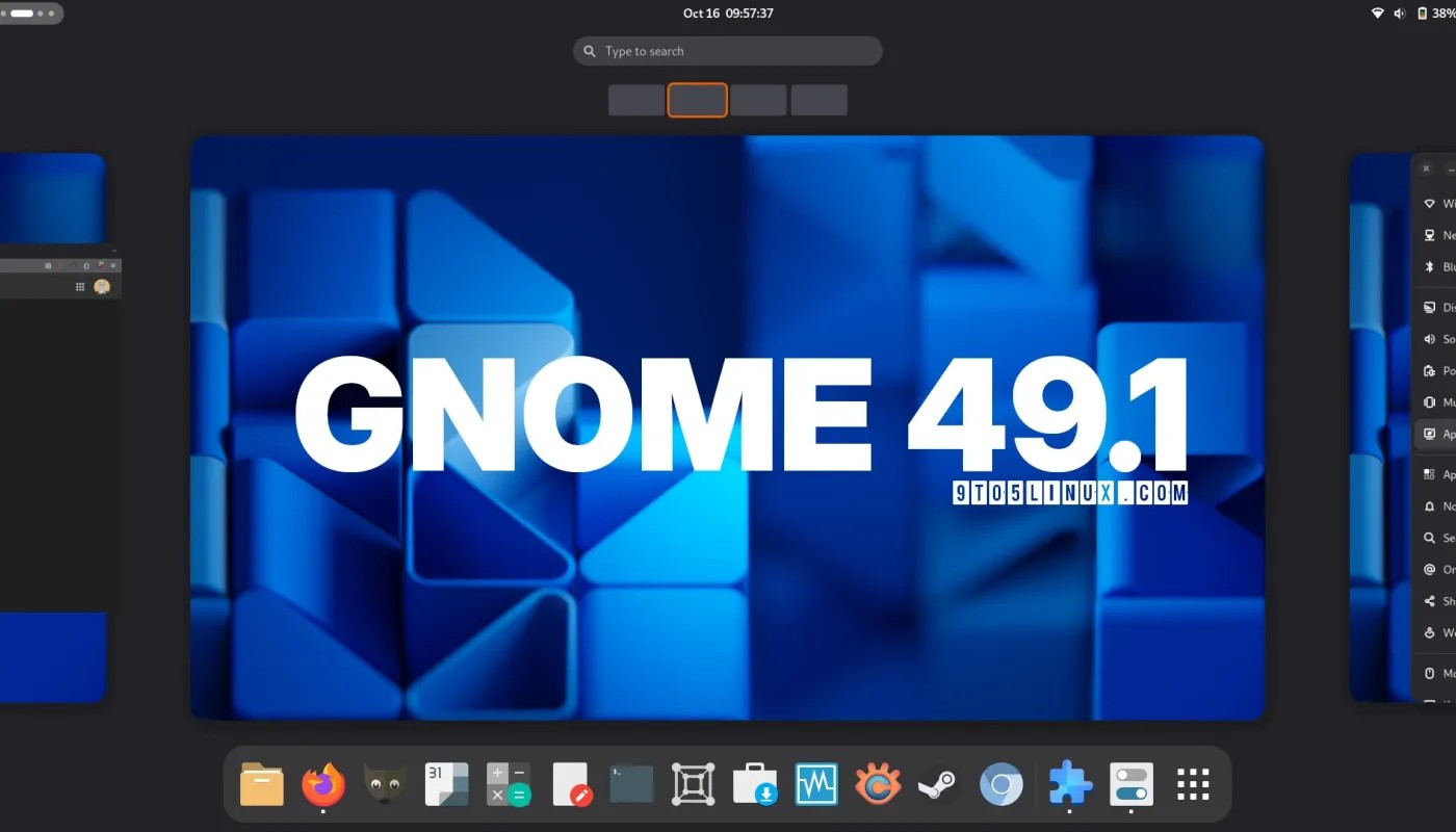 GNOME 49.1 桌面版发布，带来多项改进和错误修复