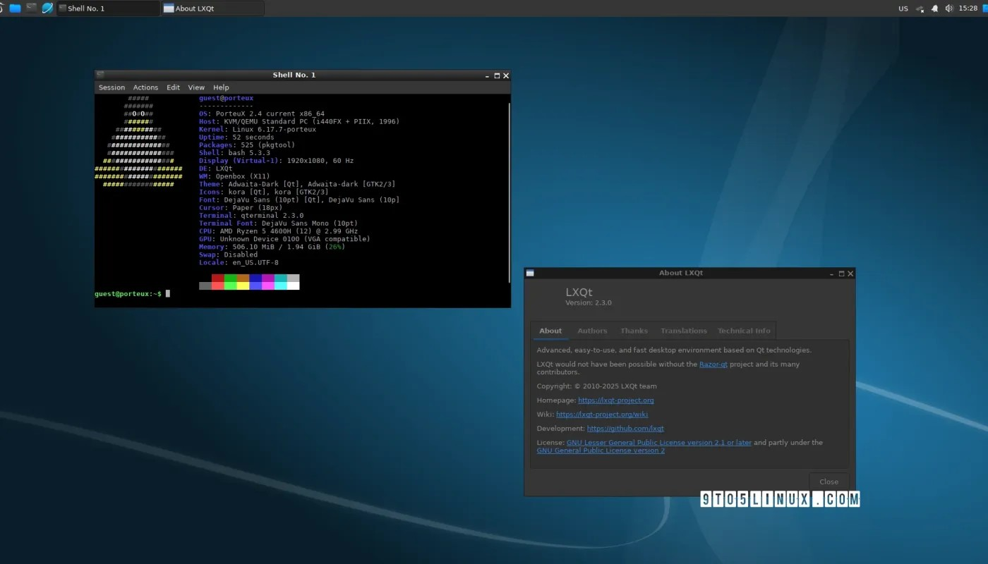 基于 Slackware 的 PorteuX 2.4 发布，搭载 Linux 6.17、COSMIC 和 LXQt 2.3 桌面