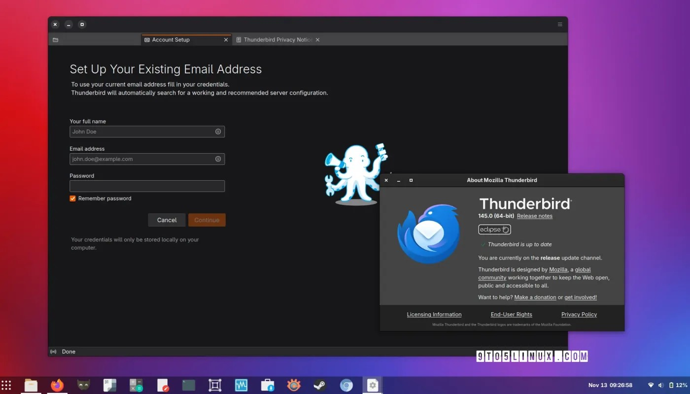 Thunderbird 145 开始支持 DNS over HTTPS，弃用 32 位 Linux 二进制文件