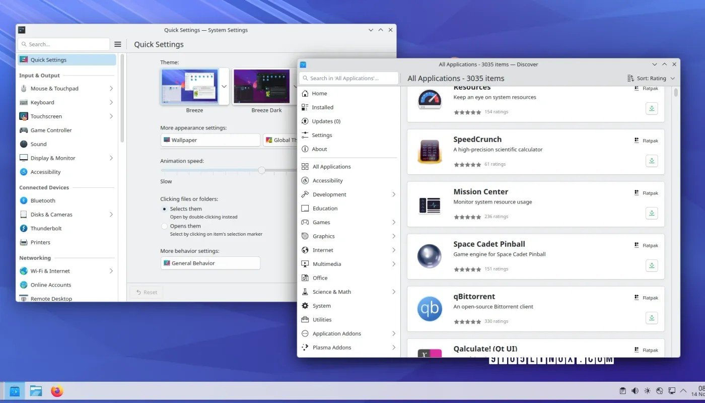 KDE Frameworks 6.20 为系统设置页面添加了更炫酷的推/弹动画