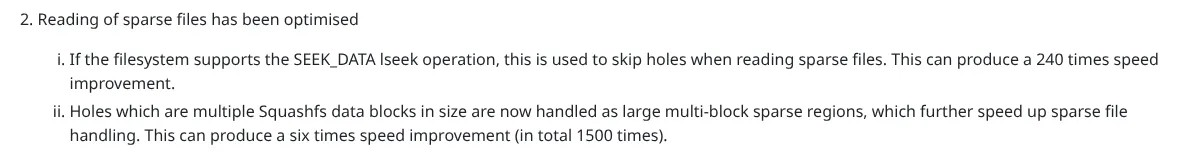 SquashFS Tools 4.7.3 带来高达“1500 倍”的速度优化