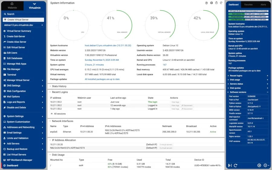 Webmin 2.600 Web-Based System Administration Tool 带来"最大 UI 更新"