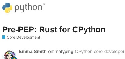 Python 开发者考虑在 CPython 中引入 Rust 编程语言