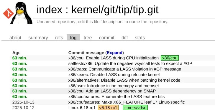 Intel LASS 功能似乎将被合并到 Linux 6.19