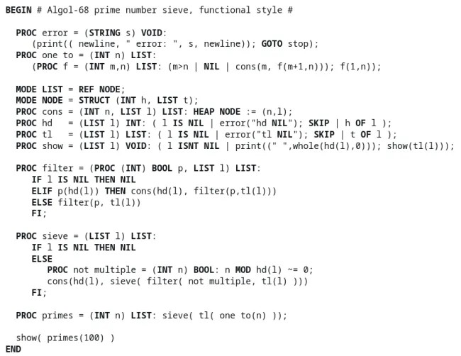 Algol 68 编程语言前端合并到 GCC 16
