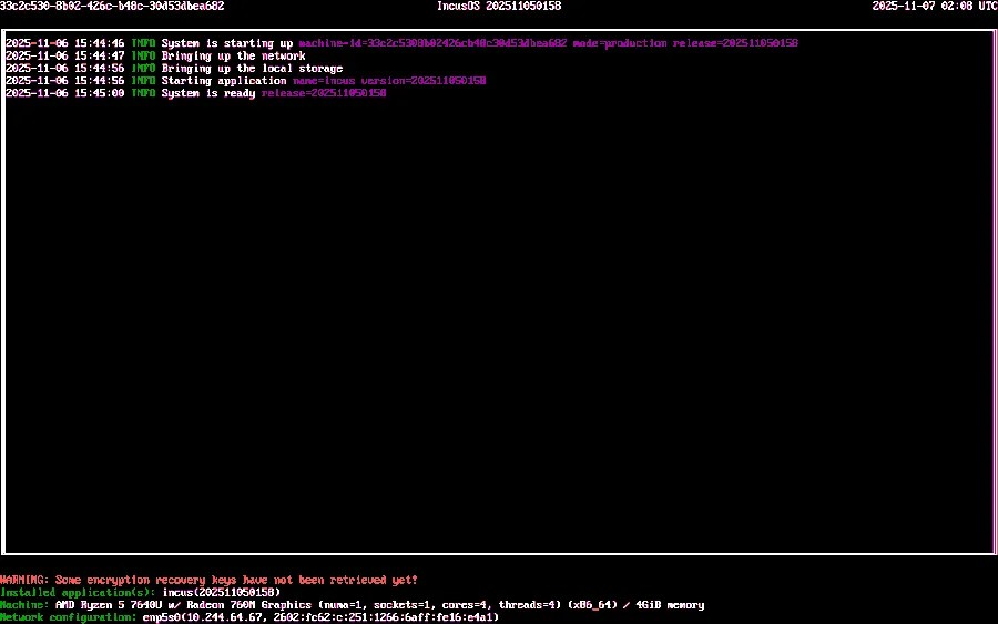 IncusOS 宣布为运行容器而设计的不可变 Linux 操作系统
