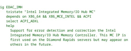 Intel "imh_edac" 驱动程序正在开发中,用于配备 Diamond Rapids 的新内存控制器