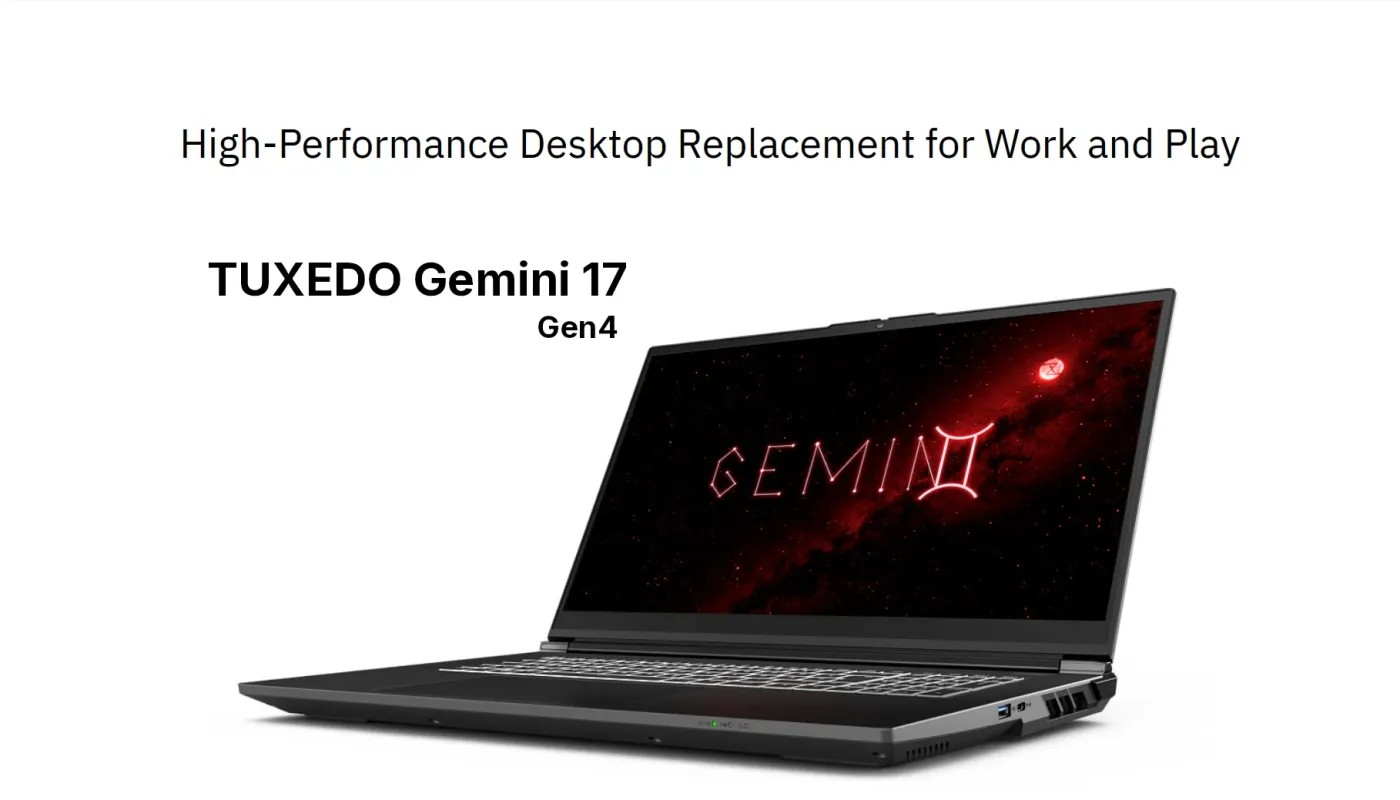 TUXEDO Gemini 17 Gen4 Linux 笔记本电脑搭载 NVIDIA RTX 5070 Ti GPU 发布