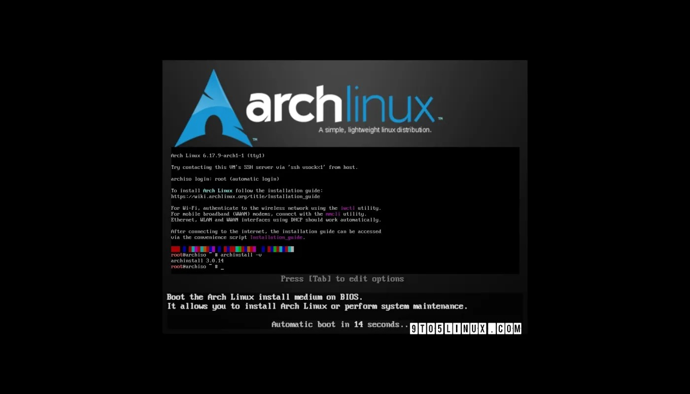 Arch Linux 的 2025 年 12 月 ISO 现已发布,配备 Archinstall 3.0.14 安装程序