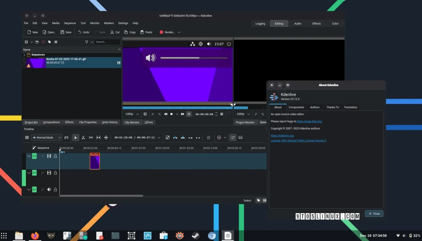 Kdenlive 25.12 视频编辑器新增 docking 系统、欢迎界面等