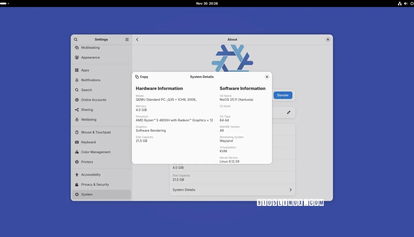 NixOS 25.11 发布，包含 GNOME 49、COSMIC Beta 和 FirewallD 支持