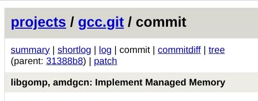 AMD GPU 管理内存支持合并至 GCC 16 编译器