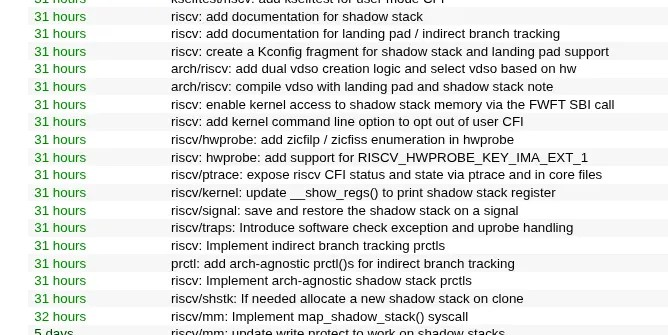 RISC-V 用户空间控制流完整性 / 阴影栈最终准备就绪