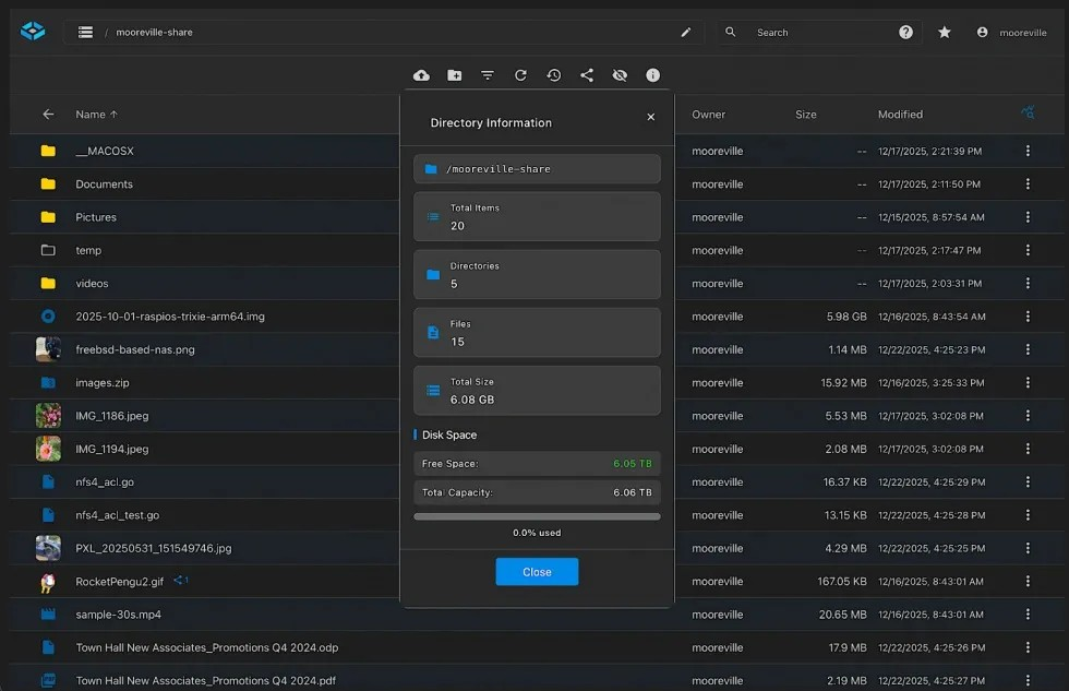 TrueNAS WebShare:基于 ZFS 的企业级文件共享,可通过网页浏览器访问