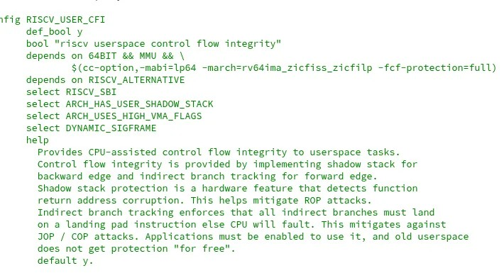 RISC-V 用户空间控制流完整性 / 阴影栈最终准备就绪