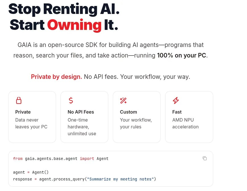 AMD 发布 GAIA 0.15 - 定位为构建 AI PC 代理的框架/SDK