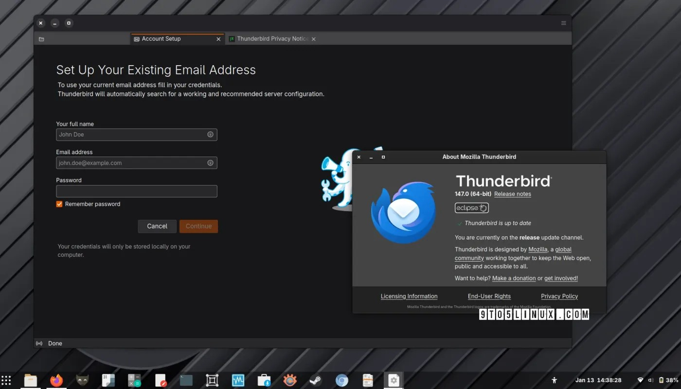 Thunderbird 147 添加了“显示完整路径”文件夹面板选项以支持紧凑视图模式
