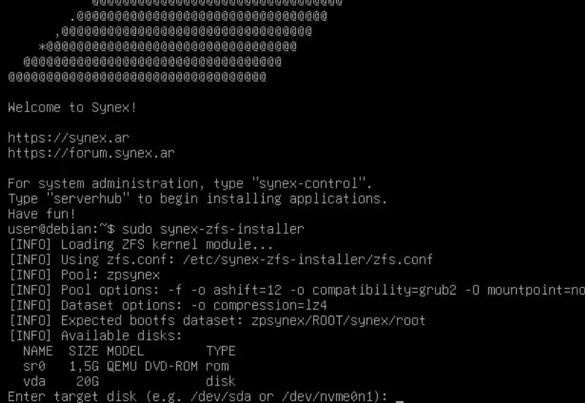 Synex Server：一款基于 Debian 的新 Linux 发行版，支持原生 ZFS 安装