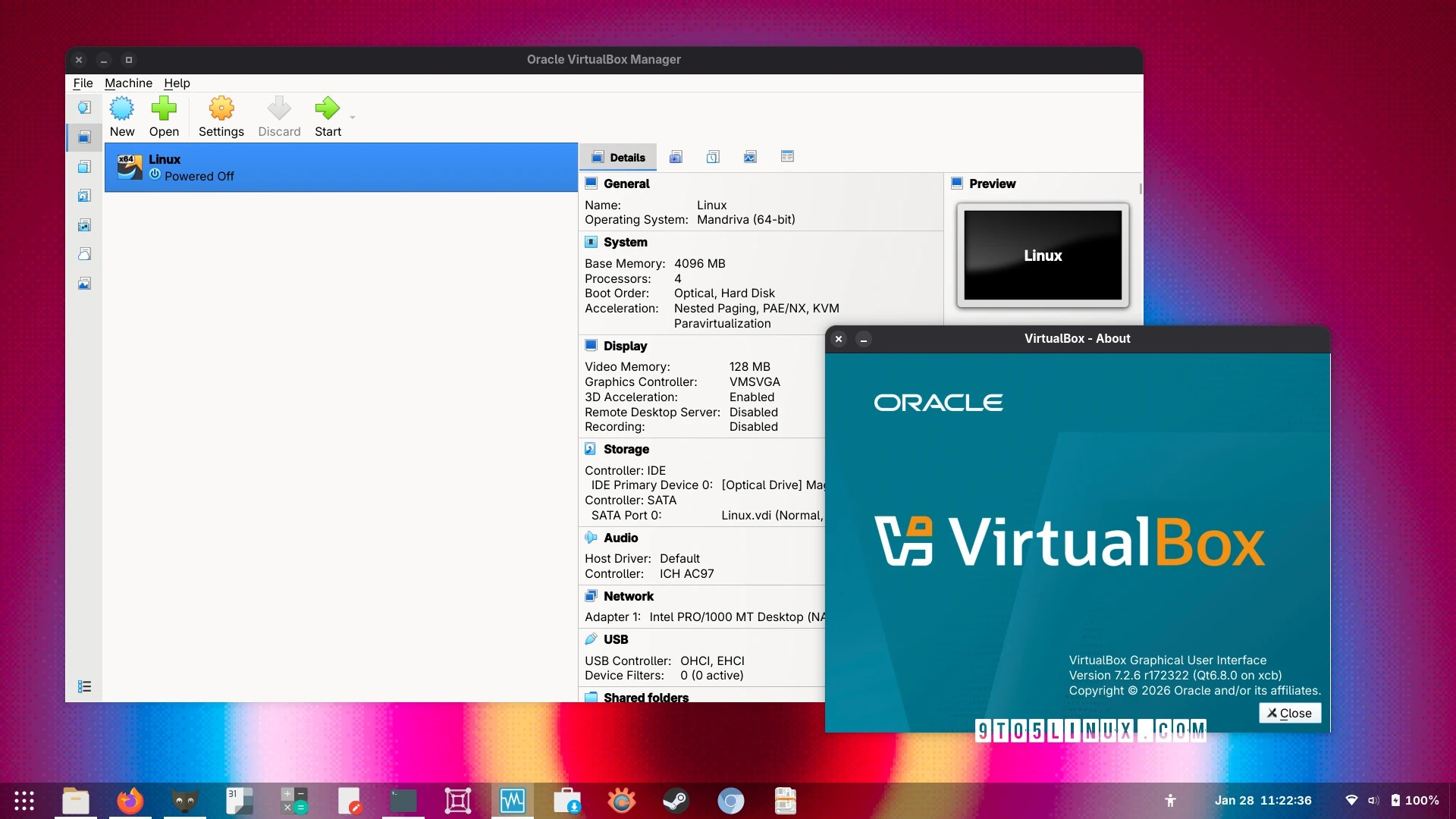 VirtualBox 7.2.6 发布,初步支持 Linux 内核 6.19
