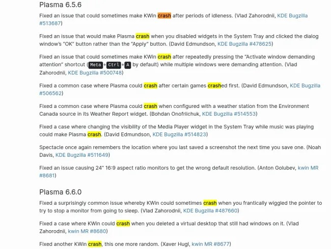 KDE Plasma 本周至少修复了 9 次崩溃问题