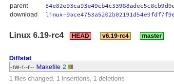 Linux 6.19-rc4 发布,继安静的假期周之后,6.19-rc8 已经计划