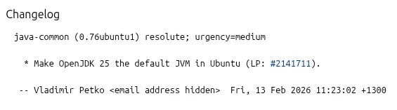 Ubuntu 26.04 LTS 默认迁移至 OpenJDK 25