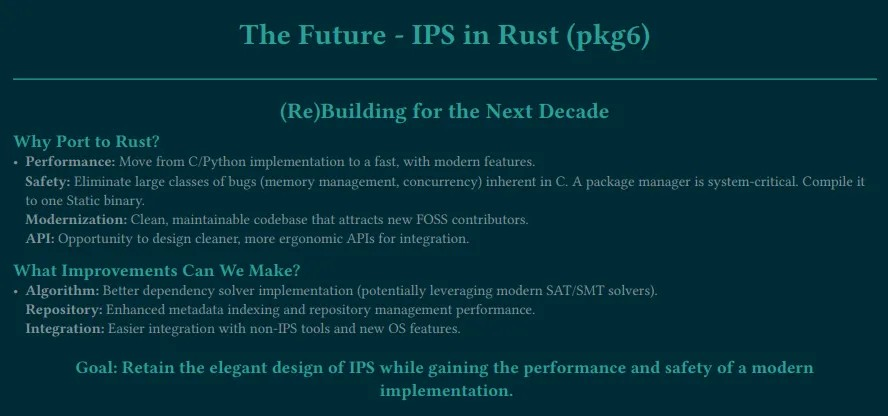 OpenIndiana 正将 Solaris 的 IPS 软件包管理迁移到 Rust