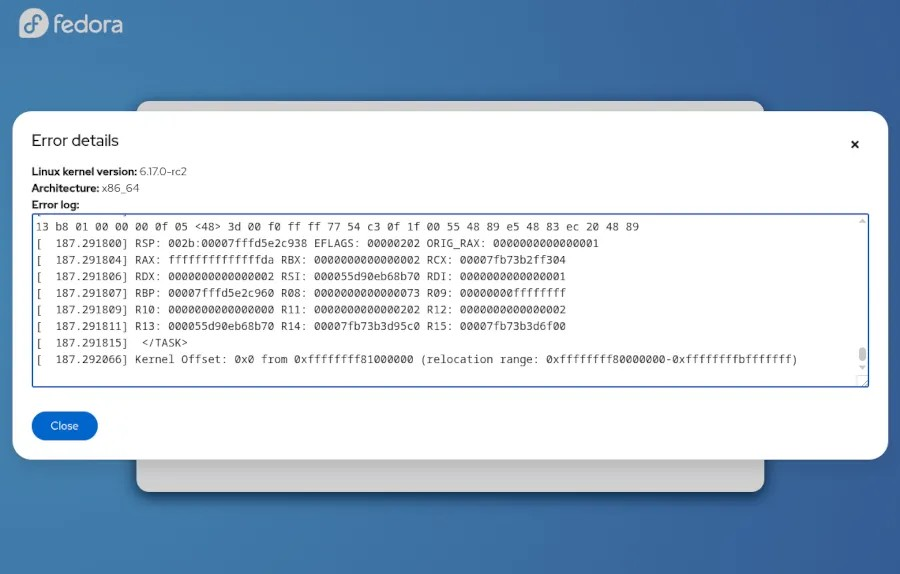 为 Fedora Linux 上更友好的 DRM 恐慌屏幕集成提出建议