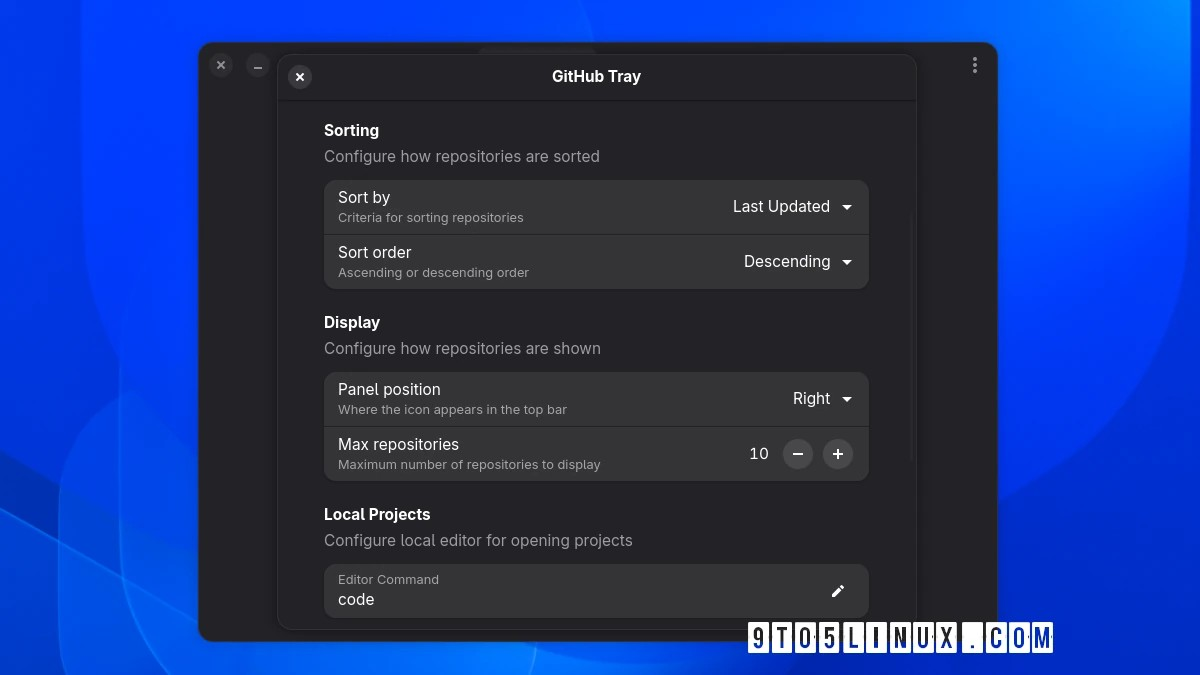GitHub Tray GNOME Shell 扩展将您的 GitHub 仓库放入系统托盘