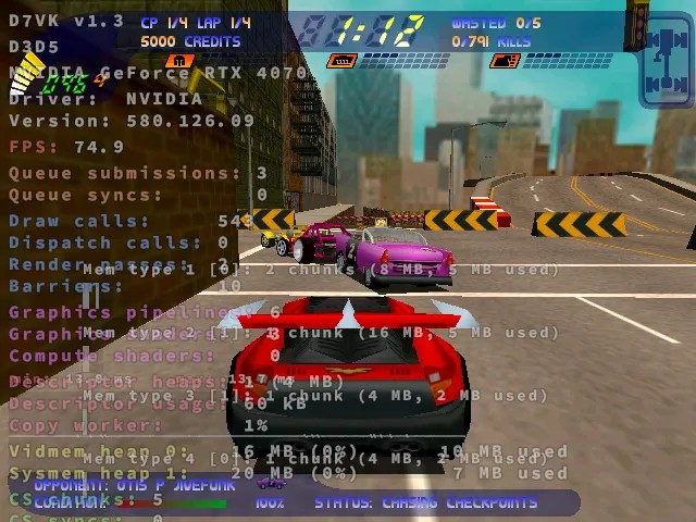 D7VK 1.3 为 Vulkan 带来了对 Direct3D 5 的支持