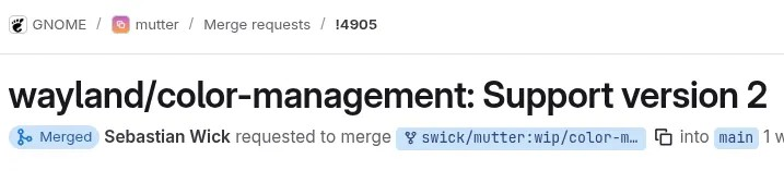 GNOME 50 新增 Wayland 颜色管理 v2 支持