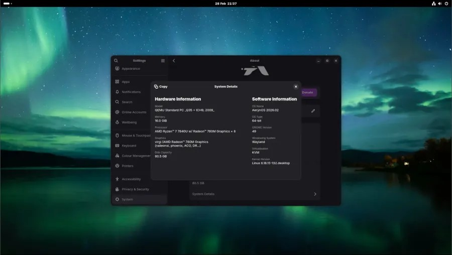 AerynOS 2026.02 带来更多 Wayland 组件选项和其他改进